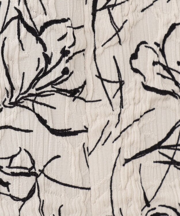 ANY SIS 【洗える】フラワーフクレジャカード スカート アイボリー×ブラック