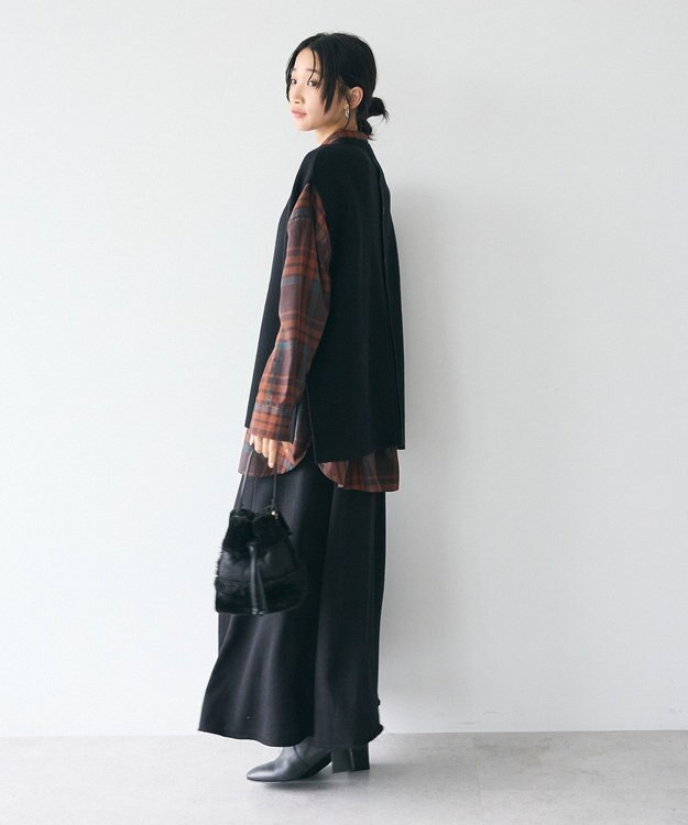 CRAFT STANDARD BOUTIQUE 【ＷＥＢ限定】裏毛カットオフフレアスカート Black