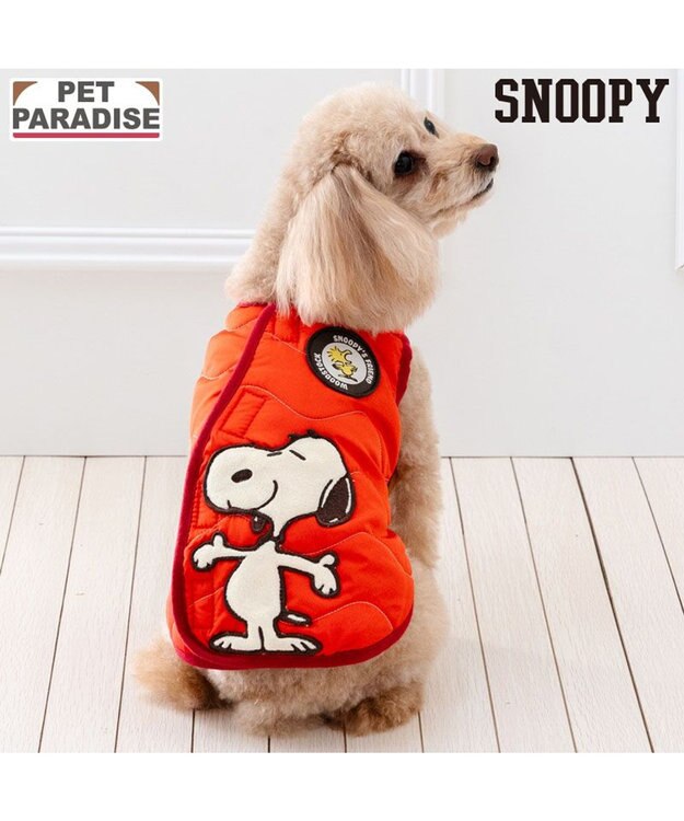 PET PARADISE スヌーピー 背中開き ベスト 《ハッピー》 小型犬 レッド