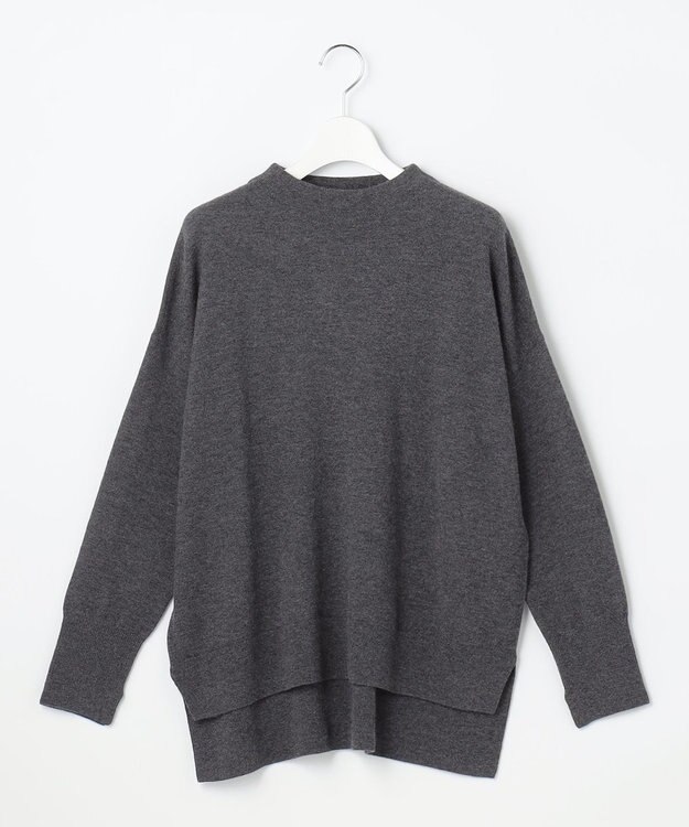 自由区 S 【SHIHOさん着用】ウールハイゲージモックネック ニット チャコール