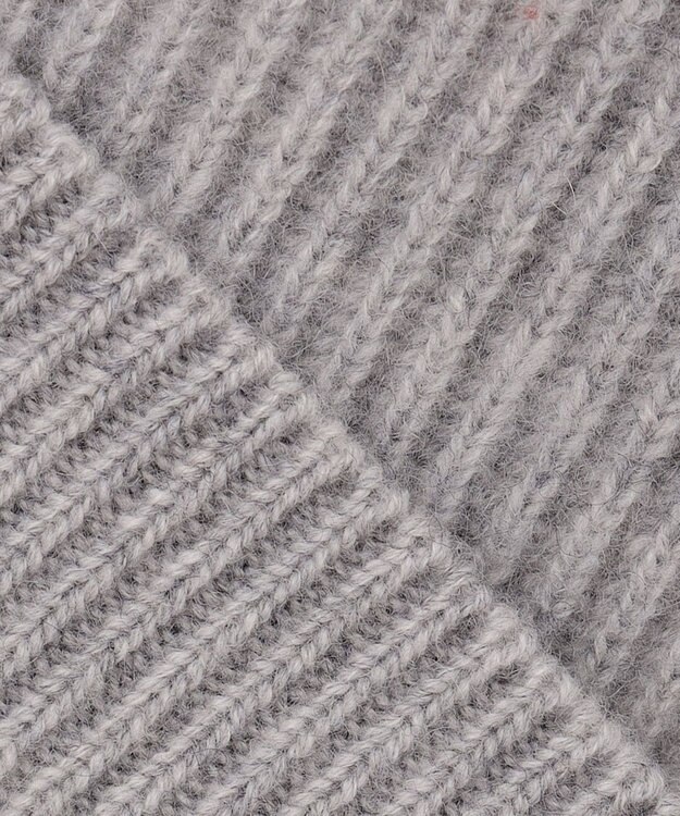 自由区 L 【洗える】ウールカシミヤブレンド Vネックカーディガン ライトグレー系