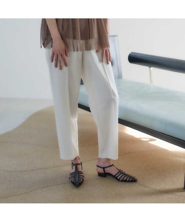 MODE ET JACOMO <carino>ポインテッドトゥグルカサンダル ブラック