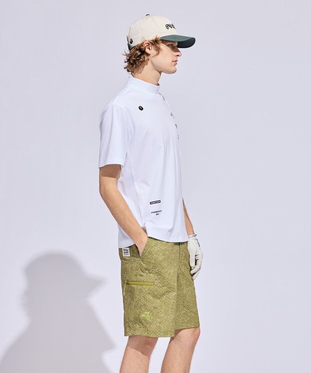 PW CIRCULUS 【MEN】メッシュコンビ モックネック ゴルフ ホワイト系