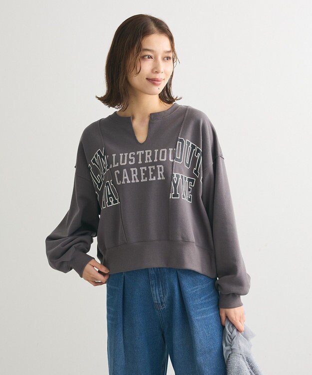 Green Parks リメイクロゴスウェット Charcoal Gray