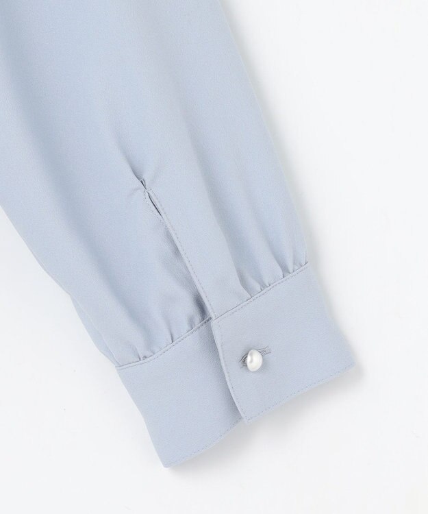 J.PRESS LADIES S ヌーディスバックサテン ブラウス サックス系