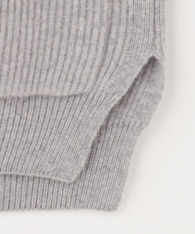 自由区 L 【洗える】ウールカシミヤブレンド Vネックカーディガン ライトグレー系