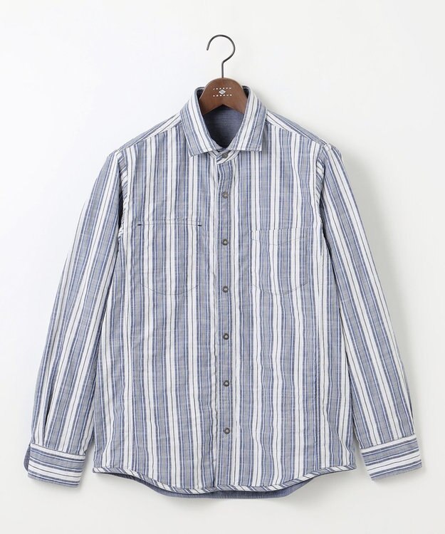 JOSEPH ABBOUD 【25SS・2WAY】リバーシブルシャツ サックスブルー系