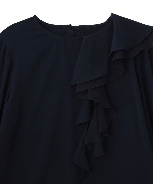 YECCA VECCA アシメラッフルブラウス Navy