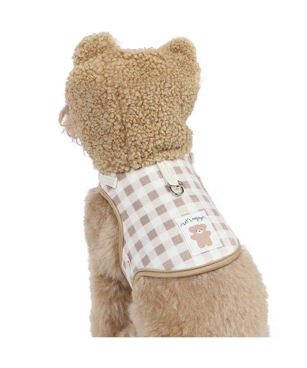 PET PARADISE ペットパラダイス くま なりきり ハーネス 《 チェック柄 》 ＳＳ チェック柄