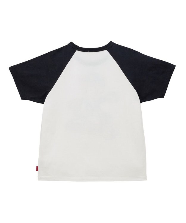 MIKI HOUSE HOT BISCUITS 【家族でおそろい】【155-185cm】ベースボールデザイン(大人用) ラグラン半袖Tシャツ 黒