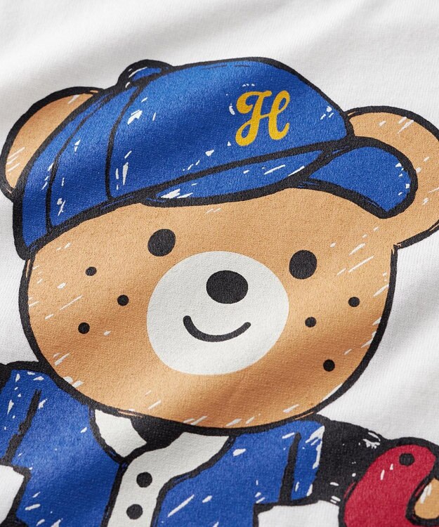 MIKI HOUSE HOT BISCUITS 【家族でおそろい】【155-185cm】ベースボールデザイン(大人用) ラグラン半袖Tシャツ 黒