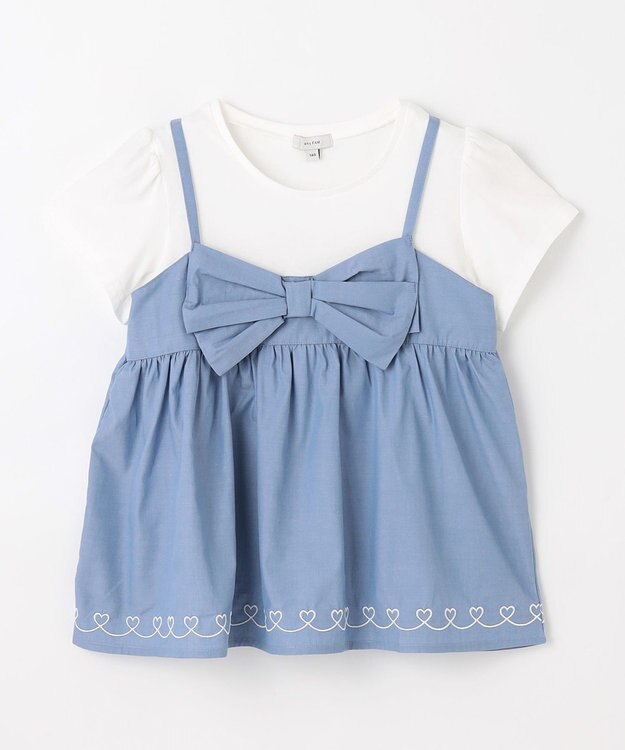 ANY KIDS キャミソール ドッキングTシャツ デニム