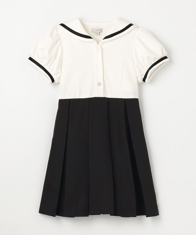 ANY KIDS 【カードキャプターさくら×any FAM】友枝小学校 制服風ワンピース オフホワイト
