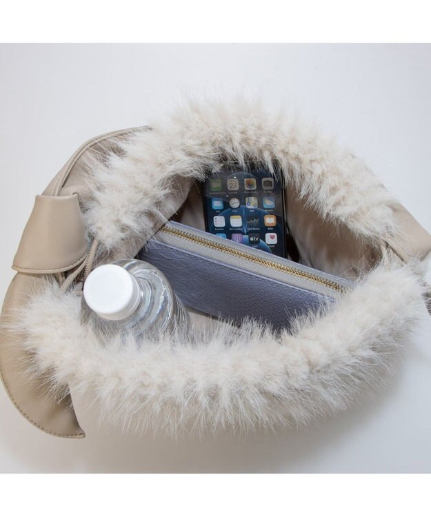 UNBILLION カシュカシュ cachecache / リボンハンドルエコファードロストトート GY