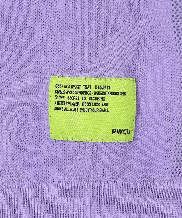 PW CIRCULUS 【手洗い可能】【WOMEN】アニマルドットニットモック ゴルフウェア レディース パープル系