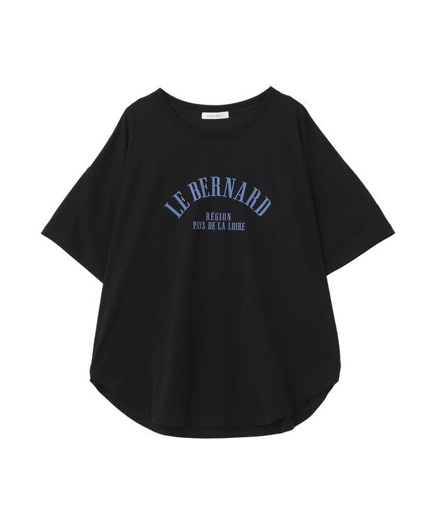 Green Parks 裾ラウンド機能ロゴTシャツ Black