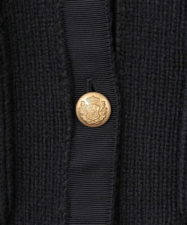 23区 【洗える】コットンリリー ニットジャケット ブラック系