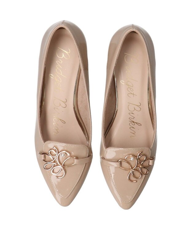 Bridget Birkin 【Bridget Birkin】ロゴパーツパンプス ベージュエナメル