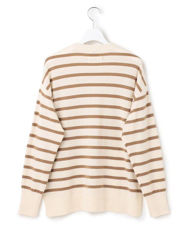 23区 S 【見上愛さん着用/Oggi・STORY掲載】ピュアカシミヤ クルーネック ニット オフ×キャメル