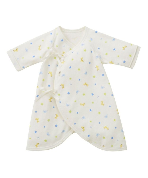 MIKI HOUSE HOT BISCUITS 【50-60cm】 スムースコンビ肌着 ブルー