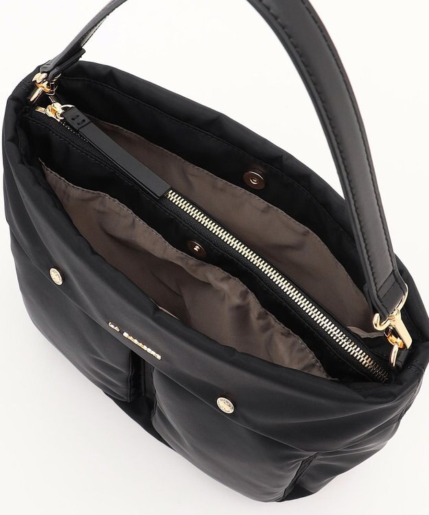 LA BAGAGERIE ダブルフロントポケット2WAYビッグショルダー ブラック