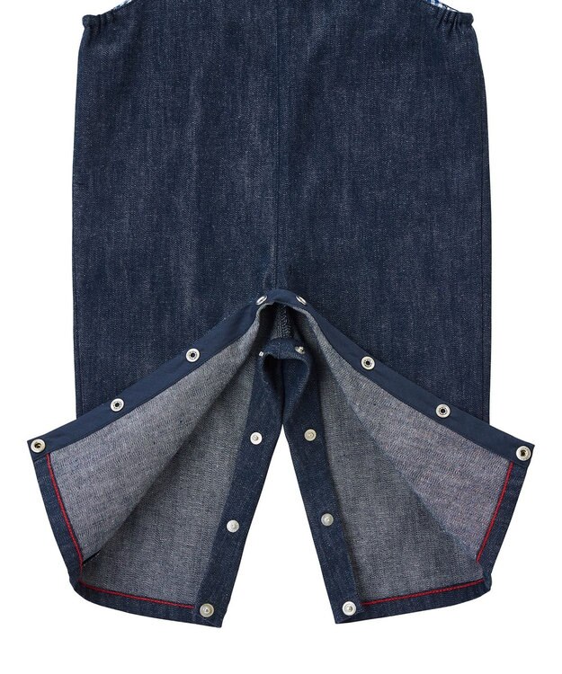 MIKI HOUSE HOT BISCUITS 【ミキハウス】 オーバーオールギフトセット【BOX付き】 紺