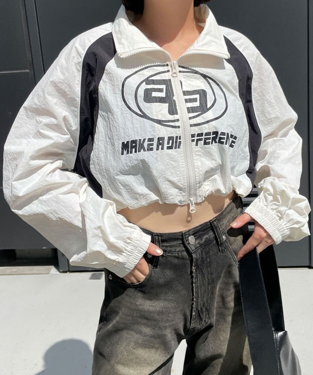 WEGO キリカエナイロンブルゾン ホワイト