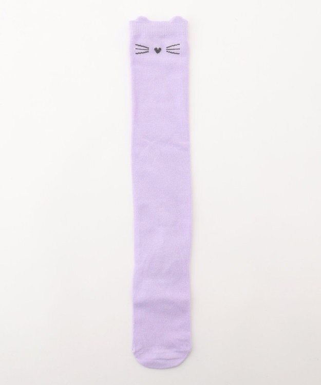 ANY KIDS ネコ ニーハイソックス ラベンダー