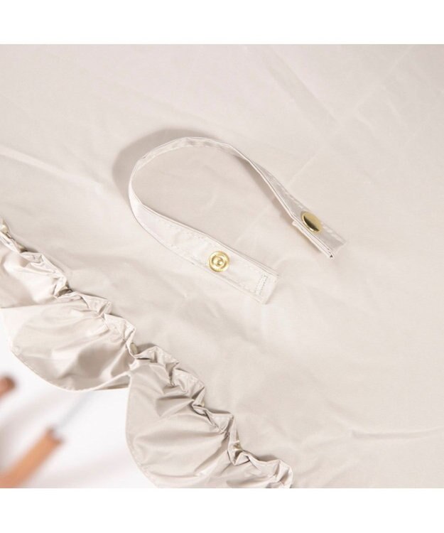 UNBILLION カシュネ cachenez / 【晴雨兼用】【日傘】 【UV カット率99.999.9％以上】PUビッグフリルトップレス折りたたみ傘 ベージュ