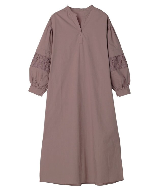 CRAFT STANDARD BOUTIQUE 袖レース使いワンピース Mocha