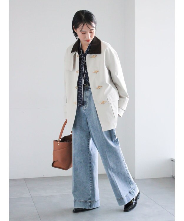 Te chichi メタルバックルカバーオール アイボリー