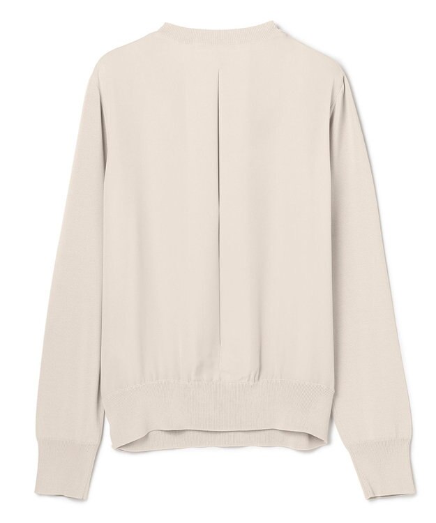 BEIGE， 【WEB限定・洗える】LECERF / 異素材バックシアーストレッチニット Greige