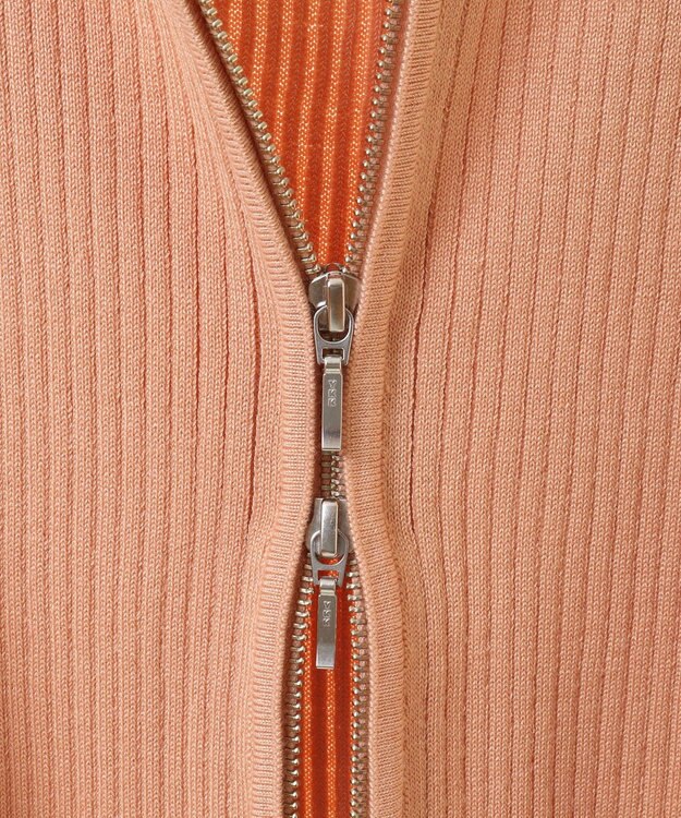 earth music&ecology ダブルジップニットカーディガン Orange