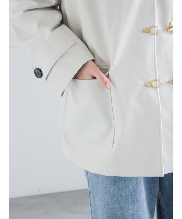 Te chichi メタルバックルカバーオール アイボリー