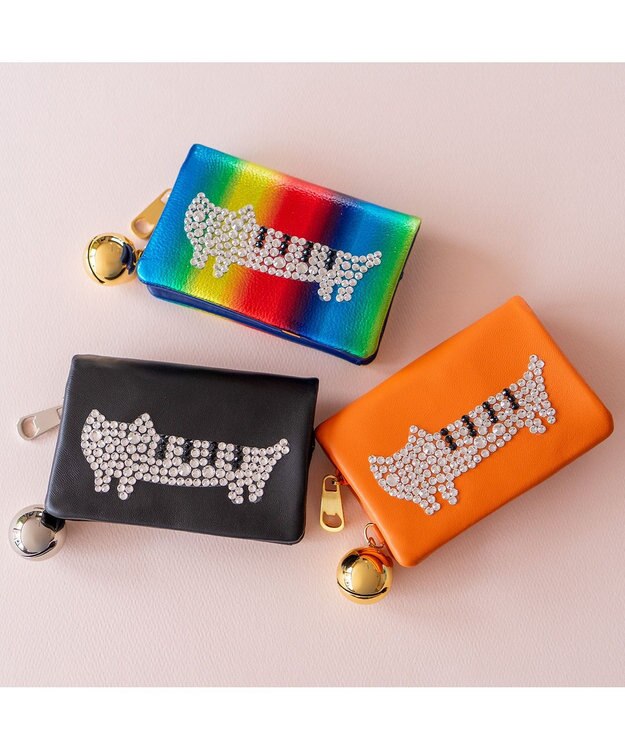 tsumori chisato CARRY キラネコ　2つ折り財布 オレンジ