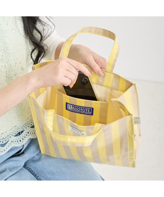 ROOTOTE 3529【ルートート】EU.アーキャトル.ラミネート-W 02：イエロー・ベージュ