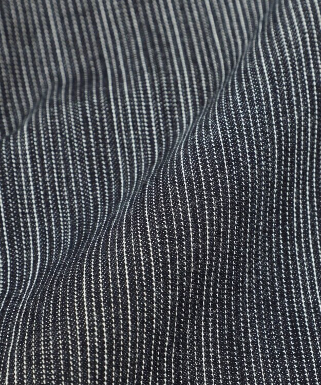 JOSEPH ABBOUD 【サスティナブル】ランダムストライプストレッチデニム ネイビー系1