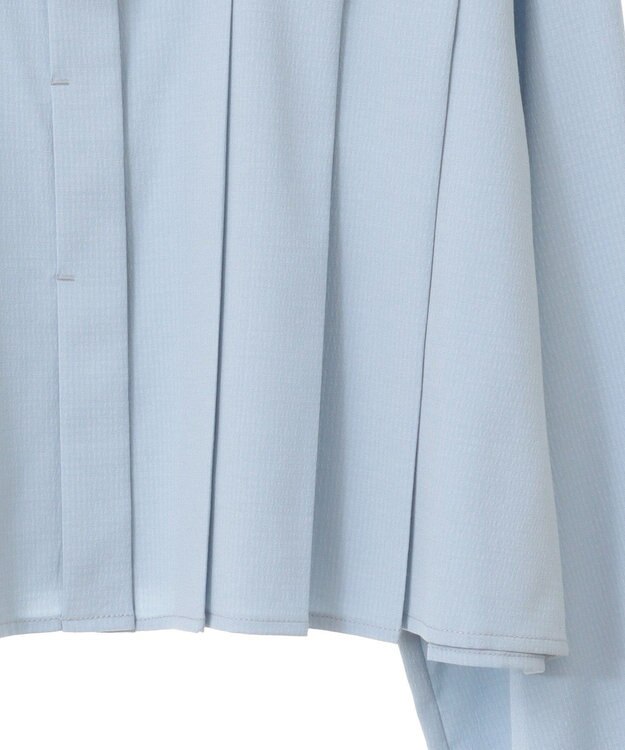 earth music&ecology タックプリーツショートシャツ Sax