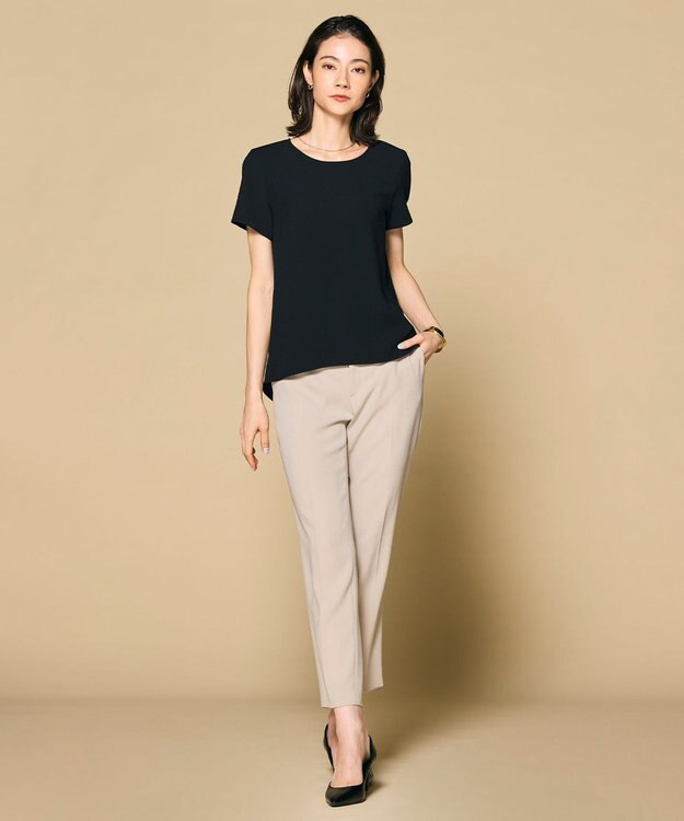 BEIGE， 【L-size】SHELBY / ハーフスリーブブラウス Black