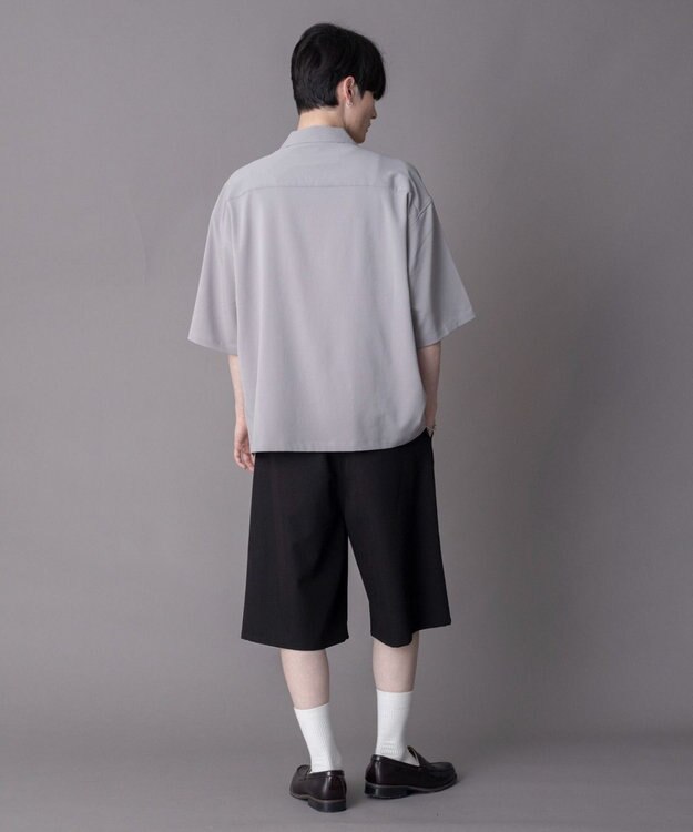 WEGO 【ユニセックス着用ITEM】クレープオープンカラーシャツ（SS） グレー