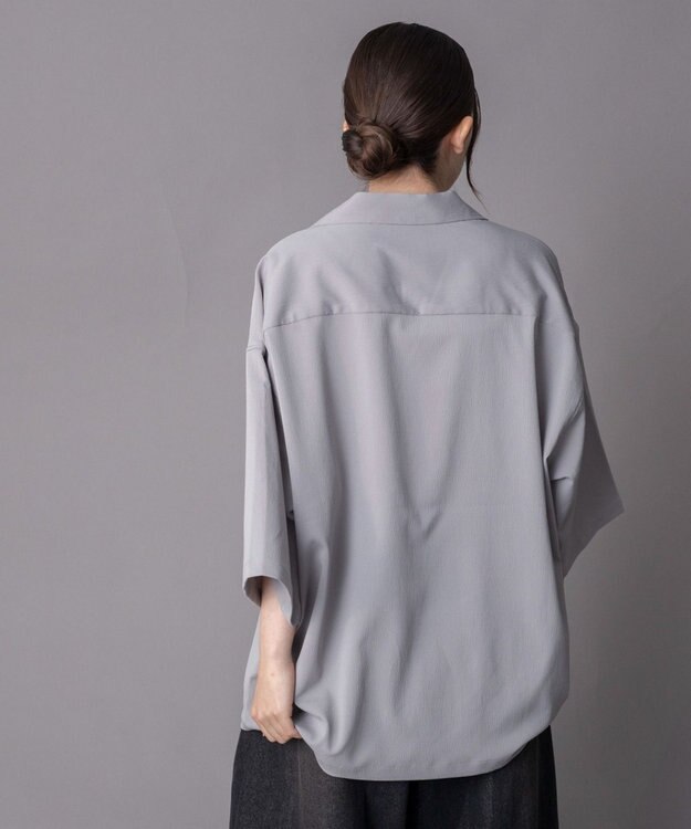 WEGO 【ユニセックス着用ITEM】クレープオープンカラーシャツ（SS） グレー