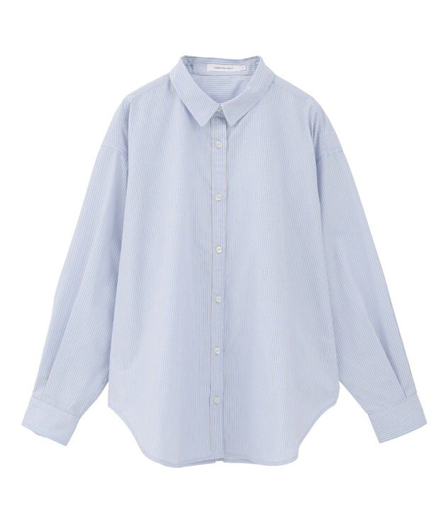 AMERICAN HOLIC イージーケアブロードシャツ Stripe Sax