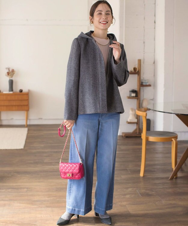 組曲 キルティングショルダーバッグ ラズベリー系