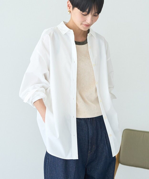 AMERICAN HOLIC イージーケアブロードシャツ Off White