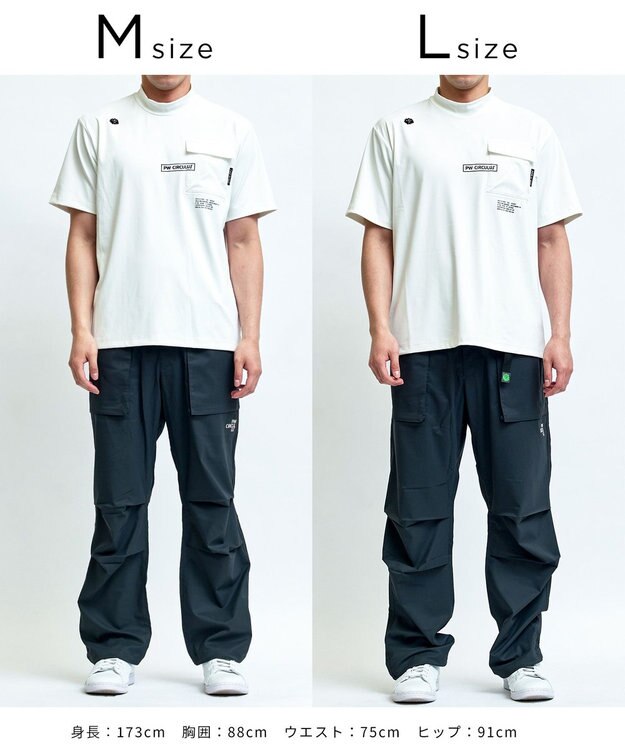 PW CIRCULUS 【MEN】ワイドカーゴパンツ ゴルフ ブラック系