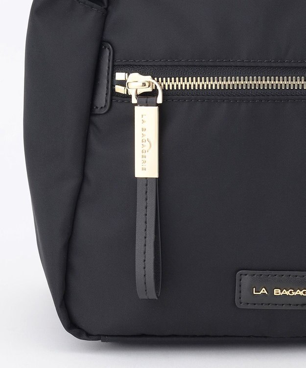 LA BAGAGERIE メタルバックル　ボックスショルダー　SSサイズ ブラック