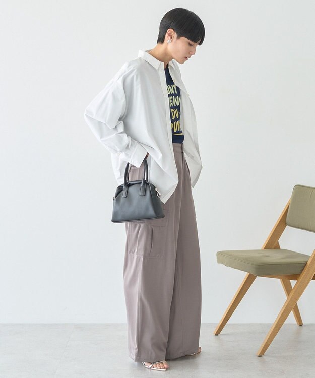 AMERICAN HOLIC イージーケアブロードシャツ Stripe White