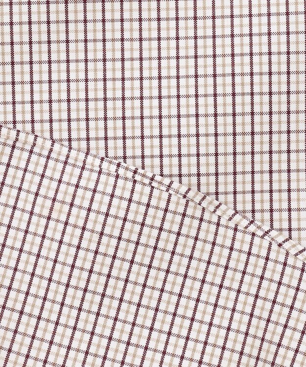 J.PRESS MEN 【PREMIUM PLEATS / 形態安定】タッタソールチェック シャツ / B.D. ベージュ系3