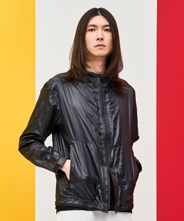 JOSEPH HOMME 新素材【撥水/軽量/パッカブル仕様】ライトリップストップ フード付きブルゾン ブラック系