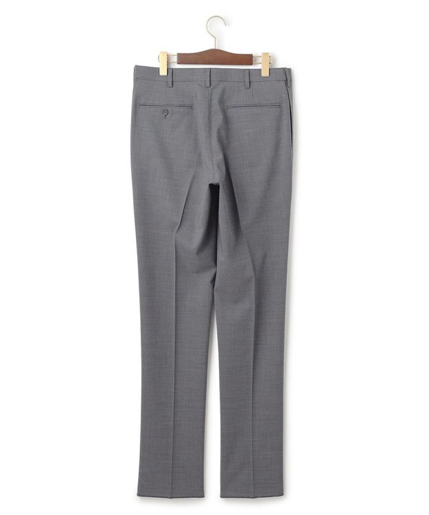 J.PRESS MEN 【Peppin Merino Comfort】【ウォッシャブル可 / 折り目加工】プレーンウィーヴ スラックス / ノータック ライトグレー系